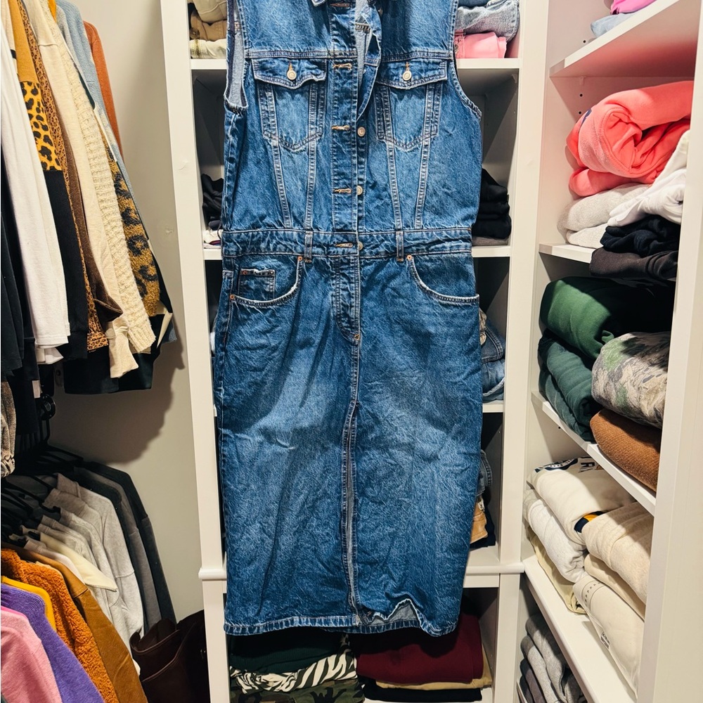 Zara Blue Denim Dress